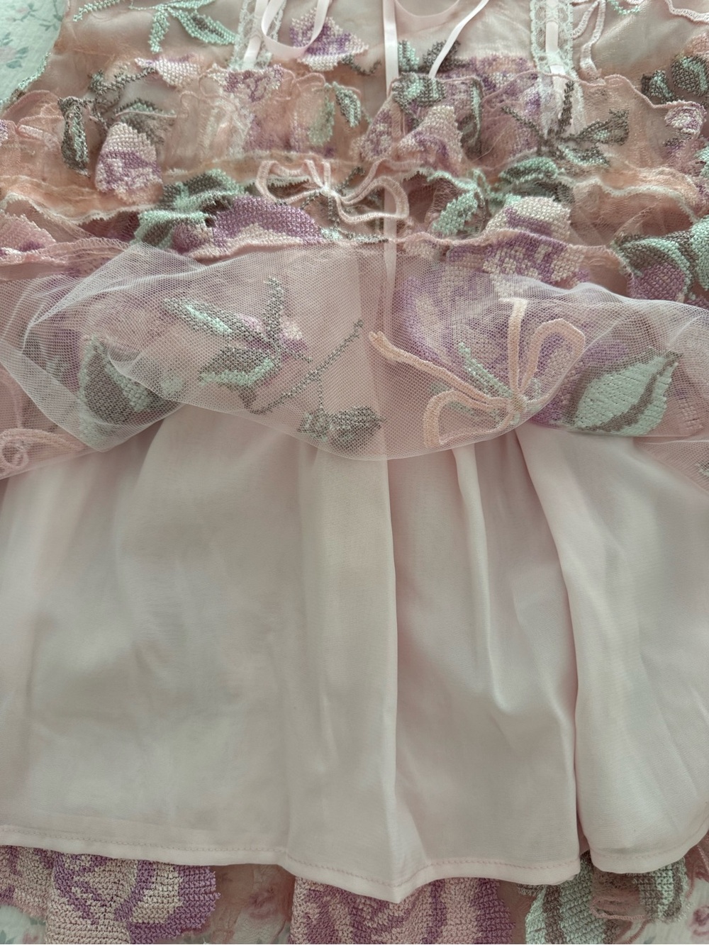 For Love and Lemons Emmeline Embroidery Ruffled Mini Dress - Picture 14 of 16